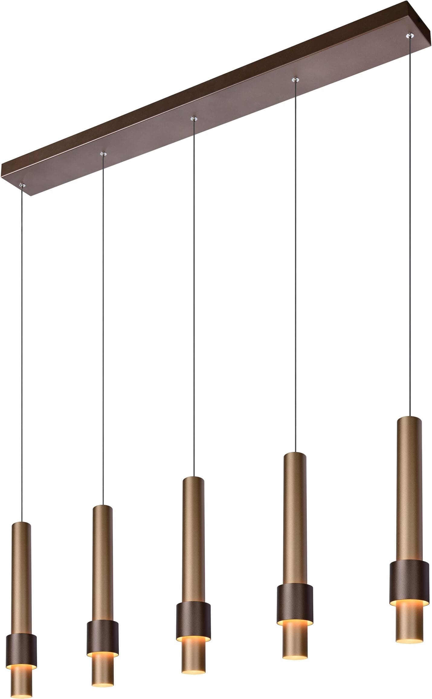 MARGARY Hanglamp LED Dimb. 5x4,2W 2700K - Koffie Lucide Hanglamp 24402/30/96
