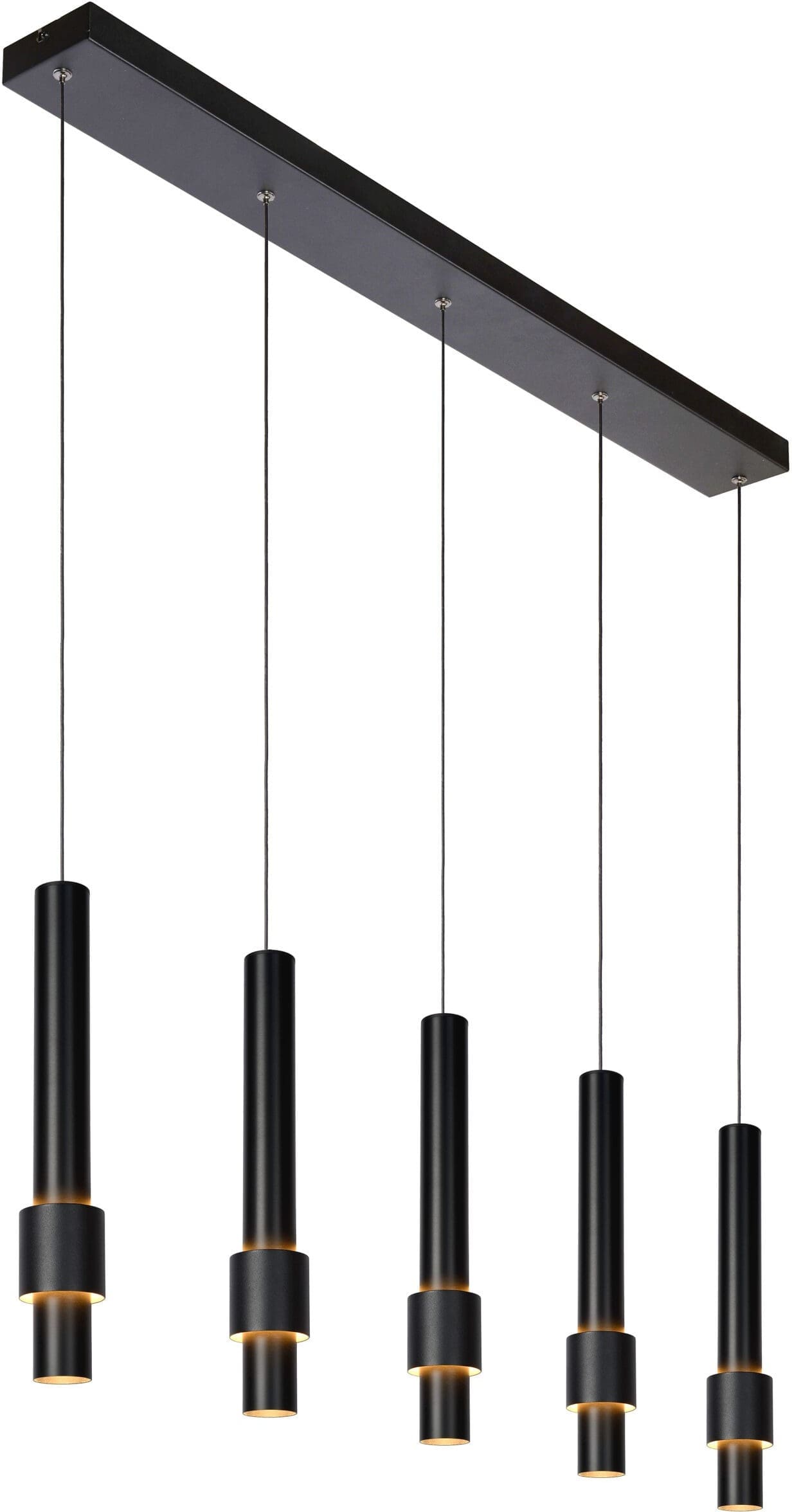 MARGARY Hanglamp LED Dimb. 5x4,2W 2700K - Zwart Lucide Hanglamp 24402/30/30