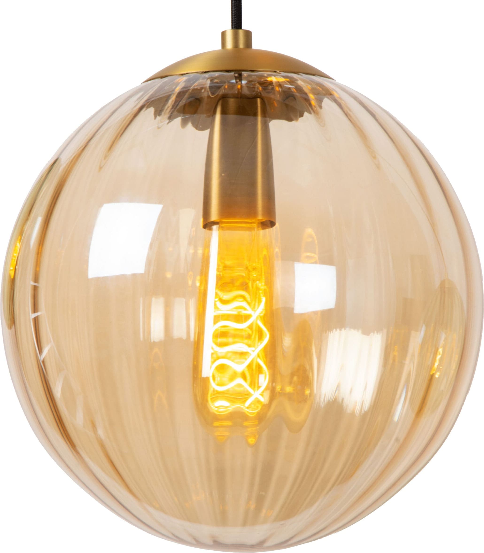 MONSARAZ Hanglamp Ø25 cm 1xE27 - Amber Lucide Hanglamp 45493/30/62