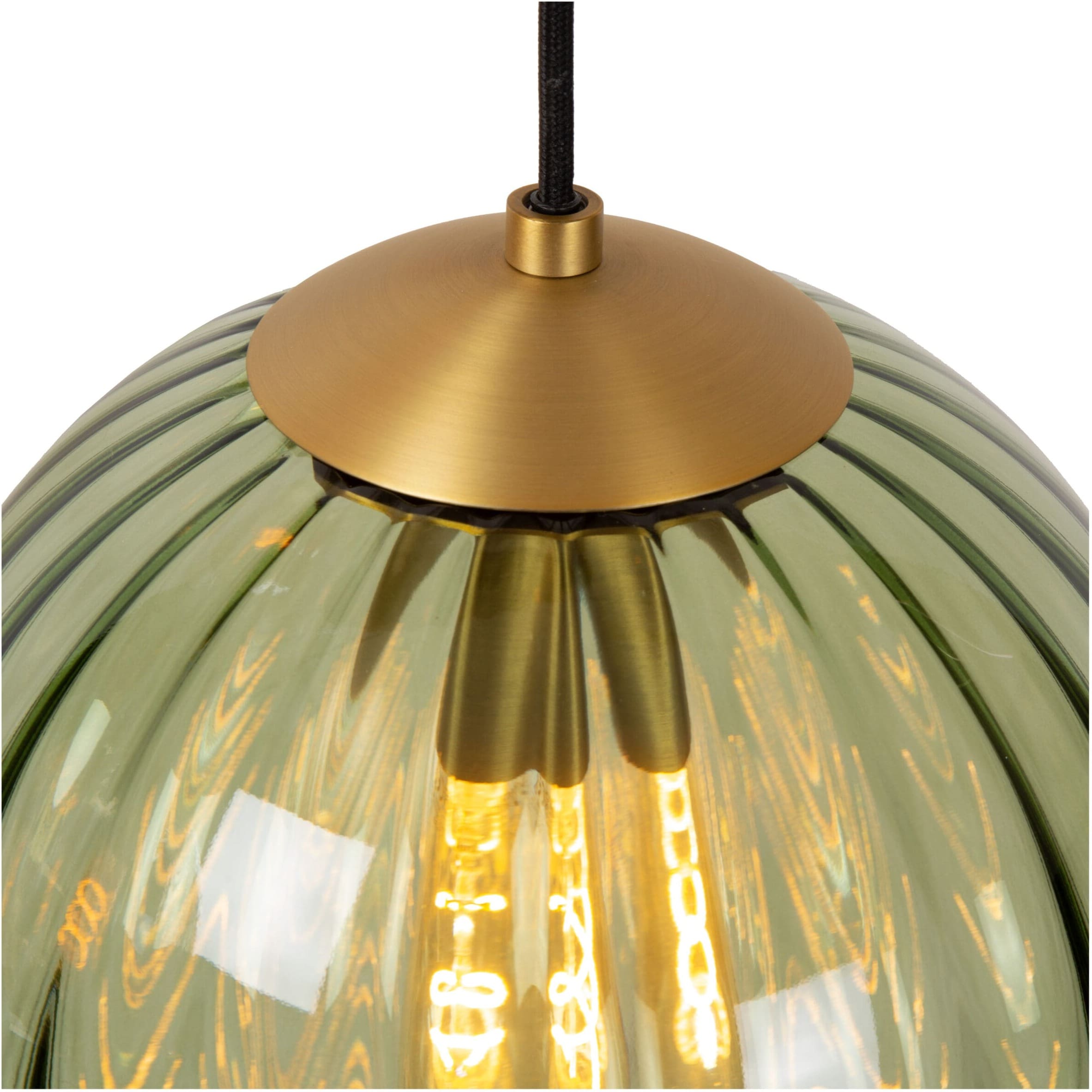 MONSARAZ Hanglamp Ø25 cm 1xE27 - Groen Lucide Hanglamp 45493/30/33