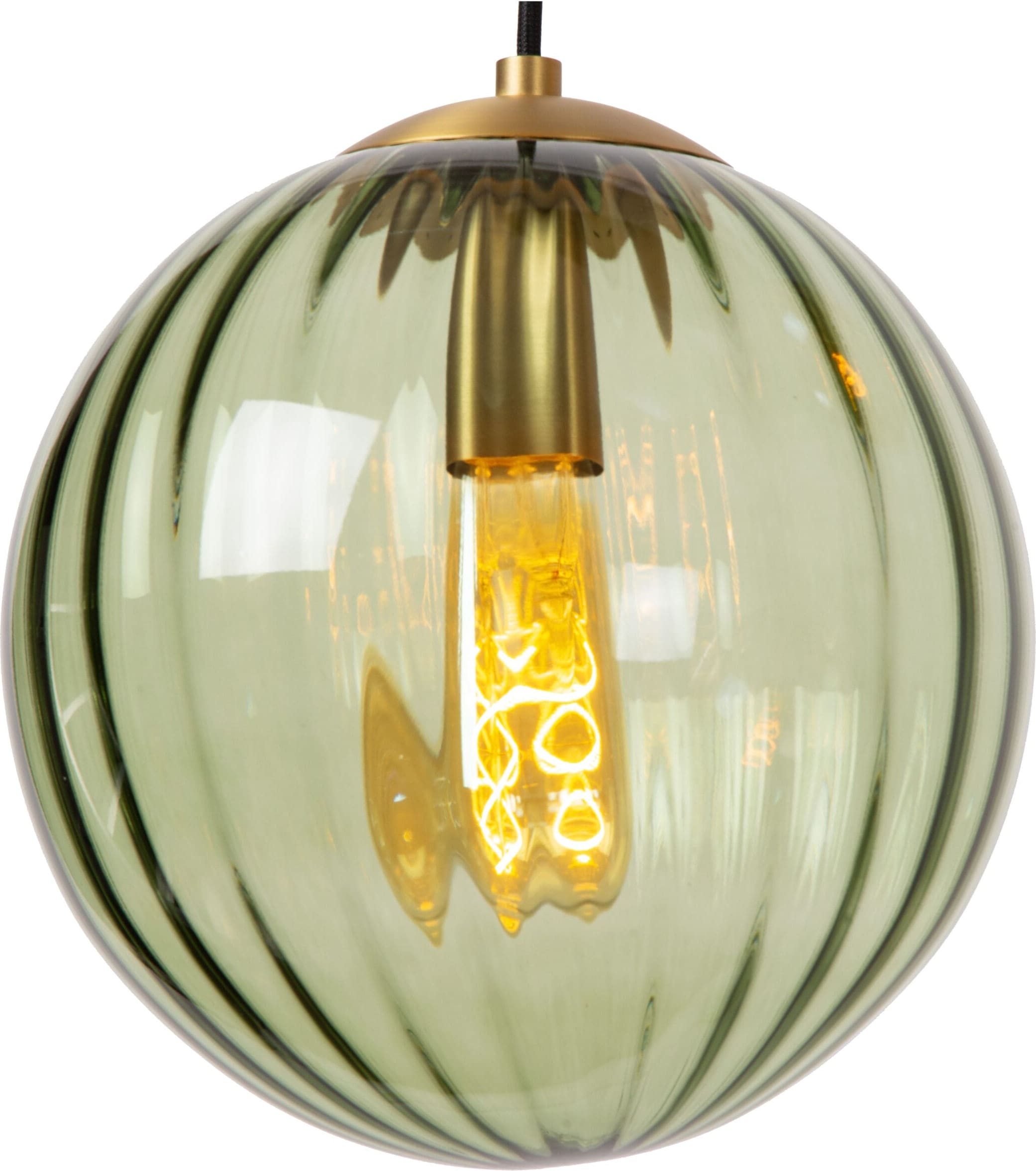 MONSARAZ Hanglamp Ø25 cm 1xE27 - Groen Lucide Hanglamp 45493/30/33