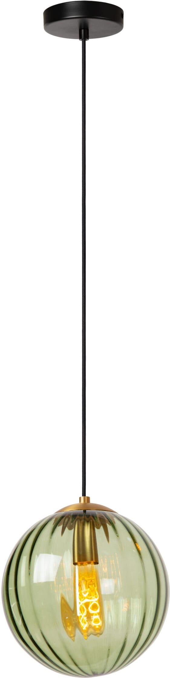 MONSARAZ Hanglamp Ø25 cm 1xE27 - Groen Lucide Hanglamp 45493/30/33