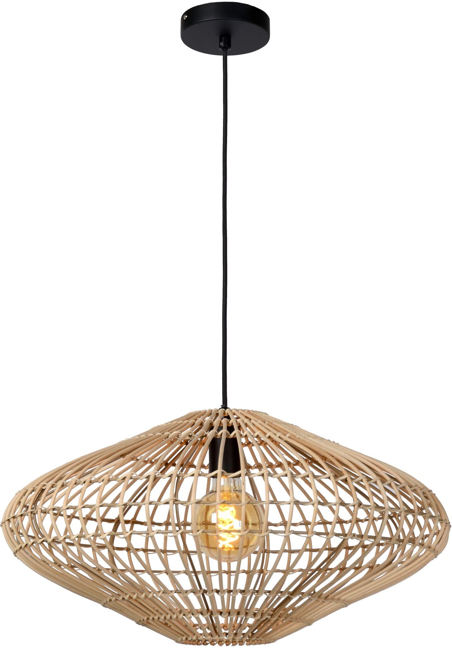 Magali Hanglamp Ø56 cm 1xe27 - Naturel Lucide Hanglamp 03435/56/72