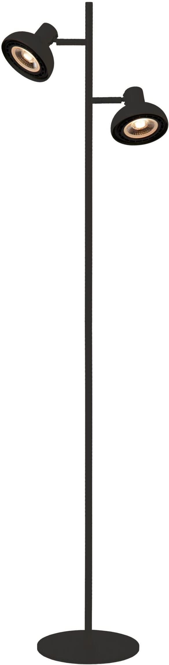SENSAS Vloerlamp 2xGU10 (ES111) - Zwart Lucide Vloerlamp 30797/02/30