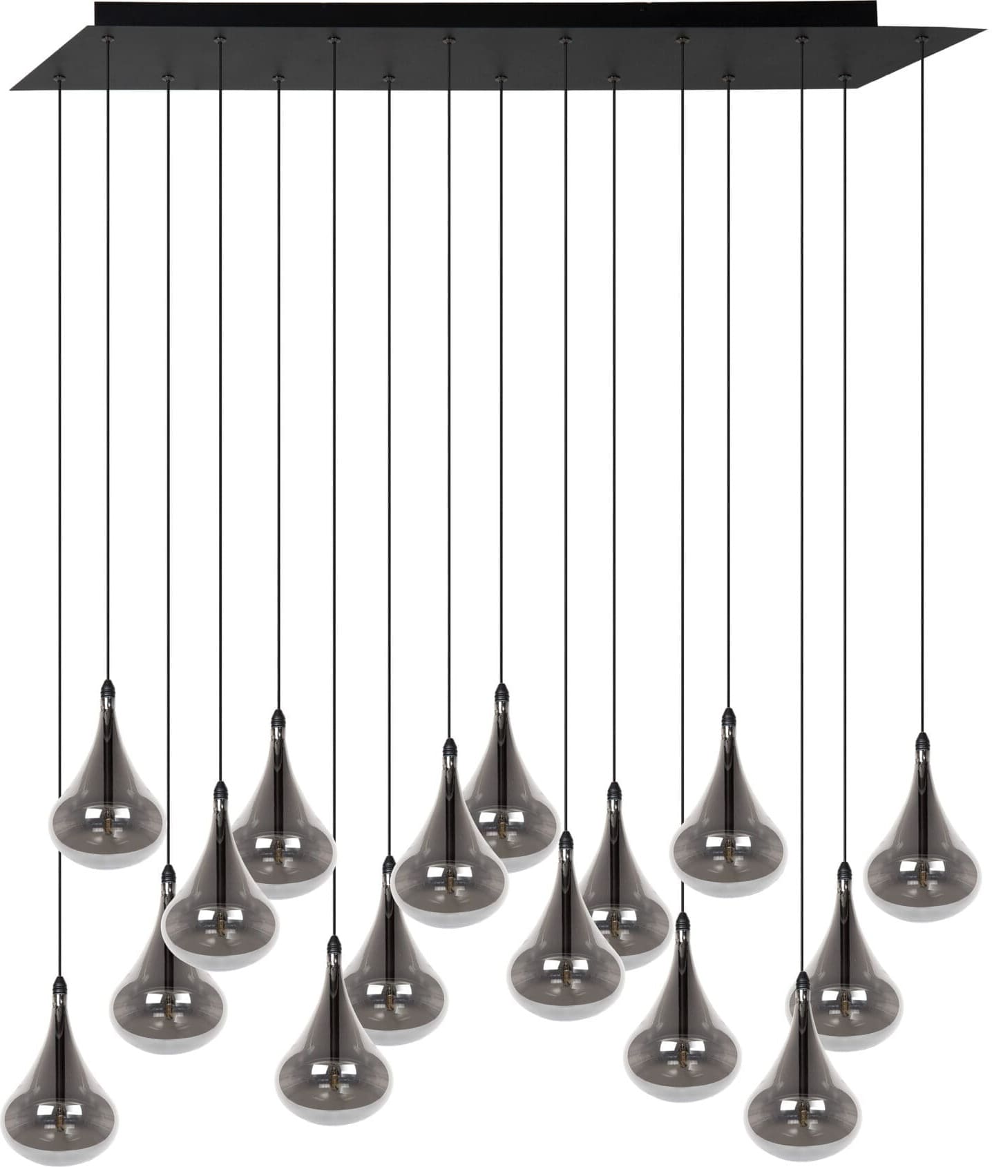 TEARS Hanglamp LED Dimb. G4 16x1,5W 3000K - Zwart Lucide Hanglamp 70434/16/30
