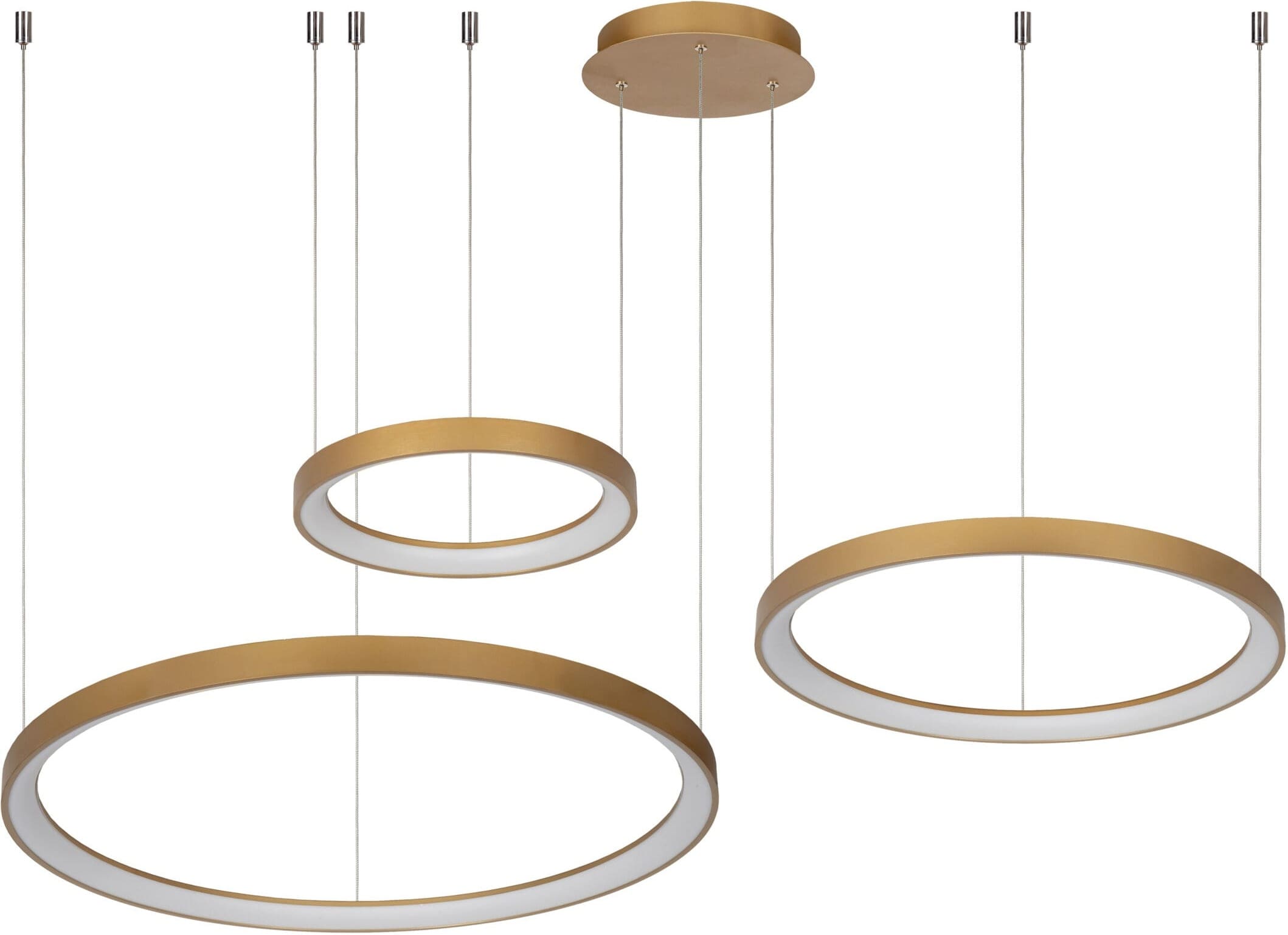 VIDAL Hanglamp LED Dimb. 1x120W 2700K - Mat Goud / Messing Lucide Hanglamp 46403/99/02
