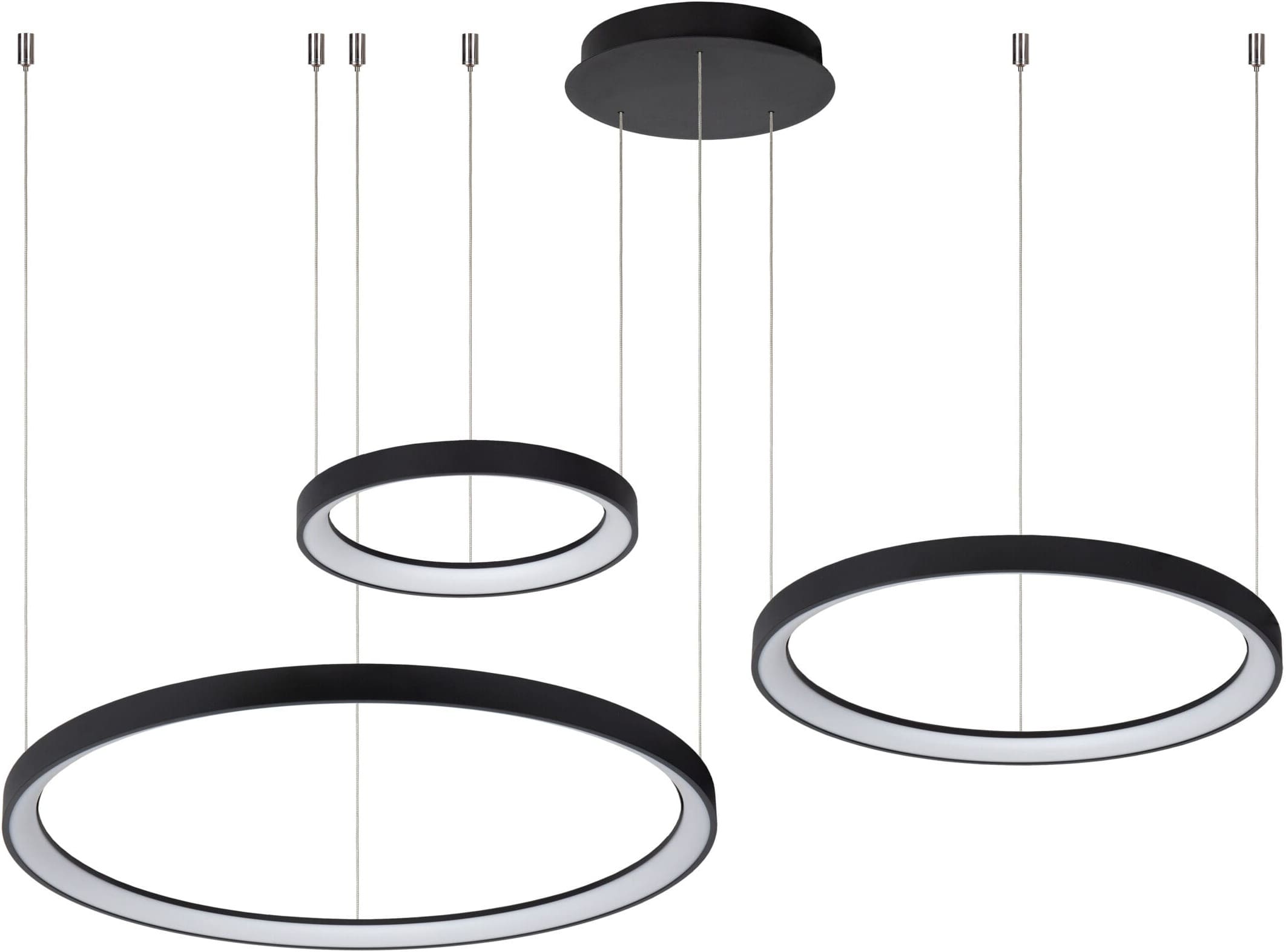 VIDAL Hanglamp Ø78 cm LED Dimb. 1x120W 2700K - Zwart Lucide Hanglamp 46403/99/30