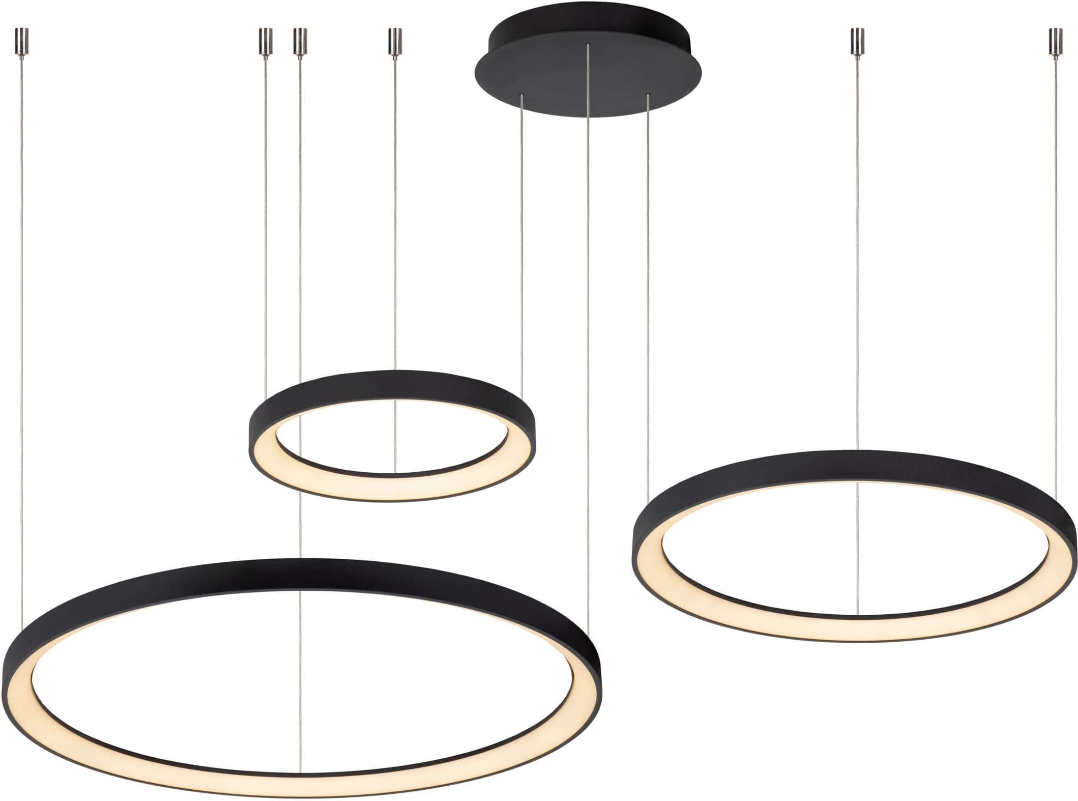 VIDAL Hanglamp Ø78 cm LED Dimb. 1x120W 2700K - Zwart Lucide Hanglamp 46403/99/30