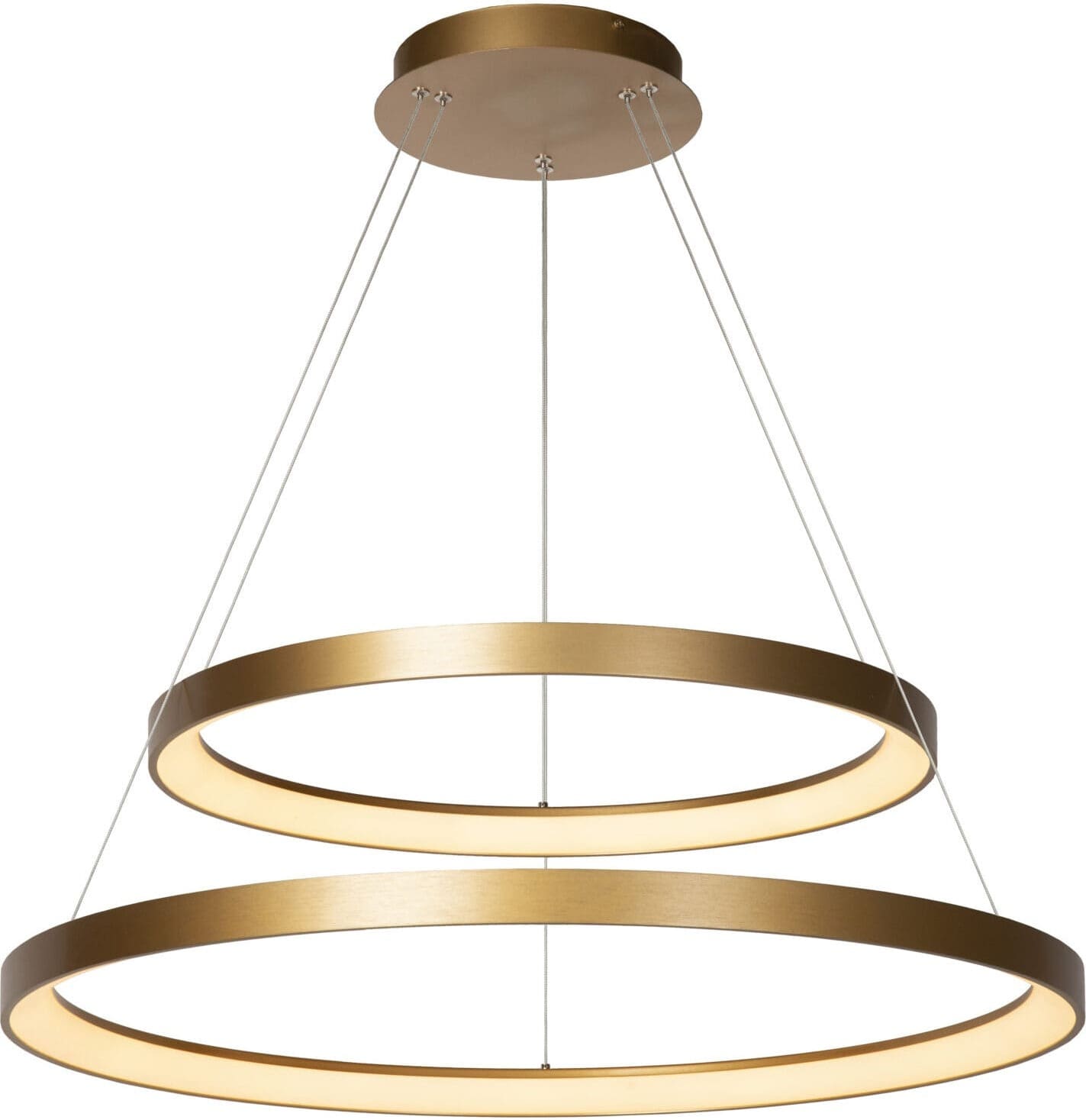 VIDAL Hanglamp Ø78 cm LED Dimb. 1x92W 2700K - Mat Goud / Messing Lucide Hanglamp 46403/92/02