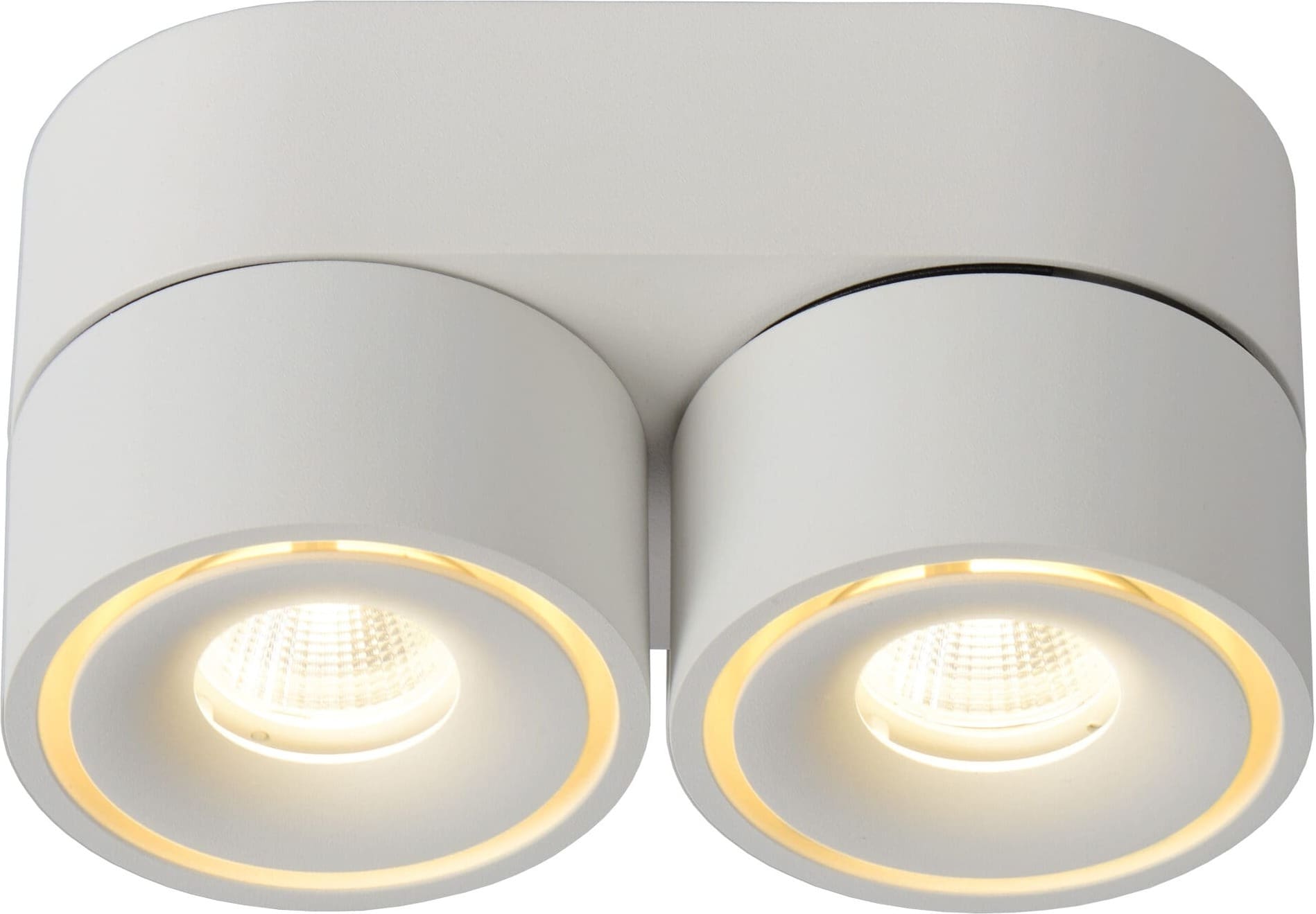 Yumiko Plafondspot Ø7,8 cm Led Dimb. 2x10w 2700k - Wit Lucide Plafondlamp 35911/16/31