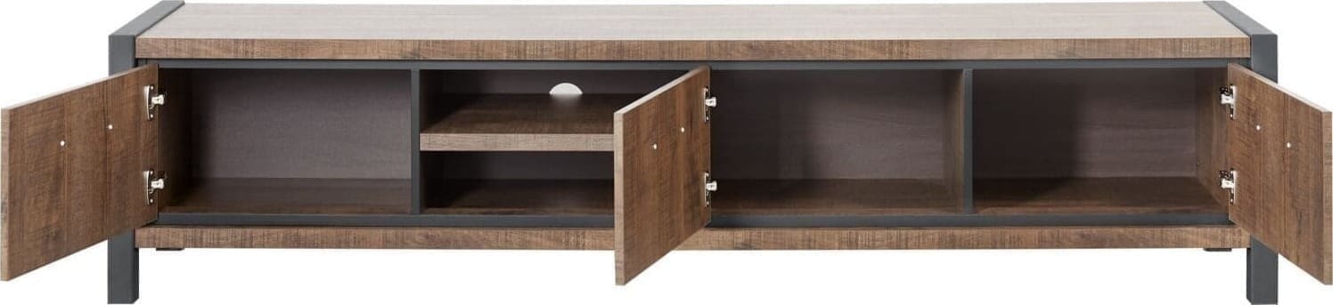 Profijt Meubel Tv-meubel 216cm Mantera dark mango Bruin|Naturel Tv-meubel|Tv-dressoir