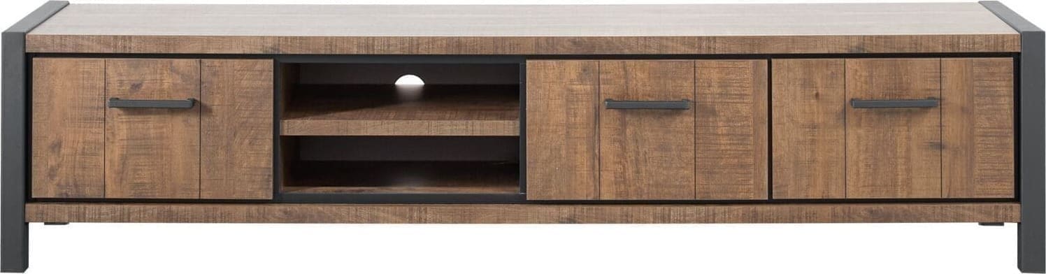 Profijt Meubel Tv-meubel 216cm Mantera dark mango Bruin|Naturel Tv-meubel|Tv-dressoir