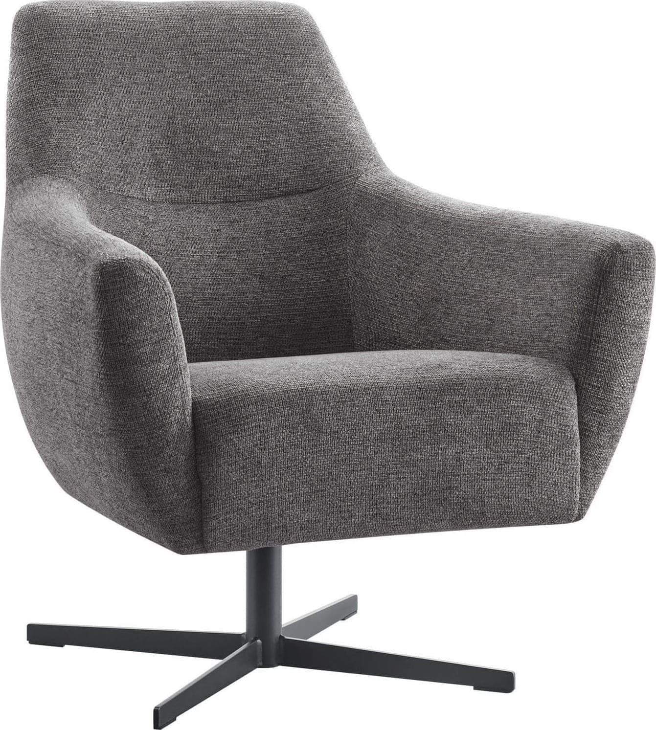 Pronto Wonen Draaifauteuil Gudo donkergrijs Grijs|Antraciet Draaifauteuil