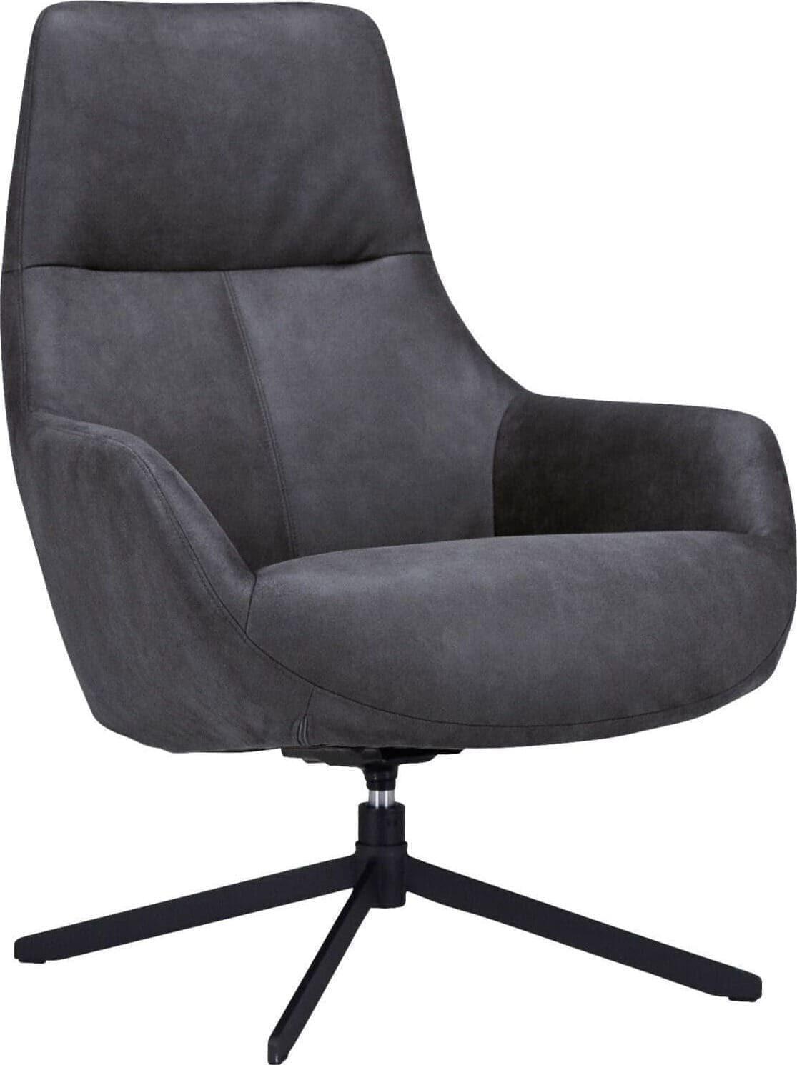 Pronto Wonen Draaifauteuil Vaneze microleder antraciet Antraciet Draaifauteuil