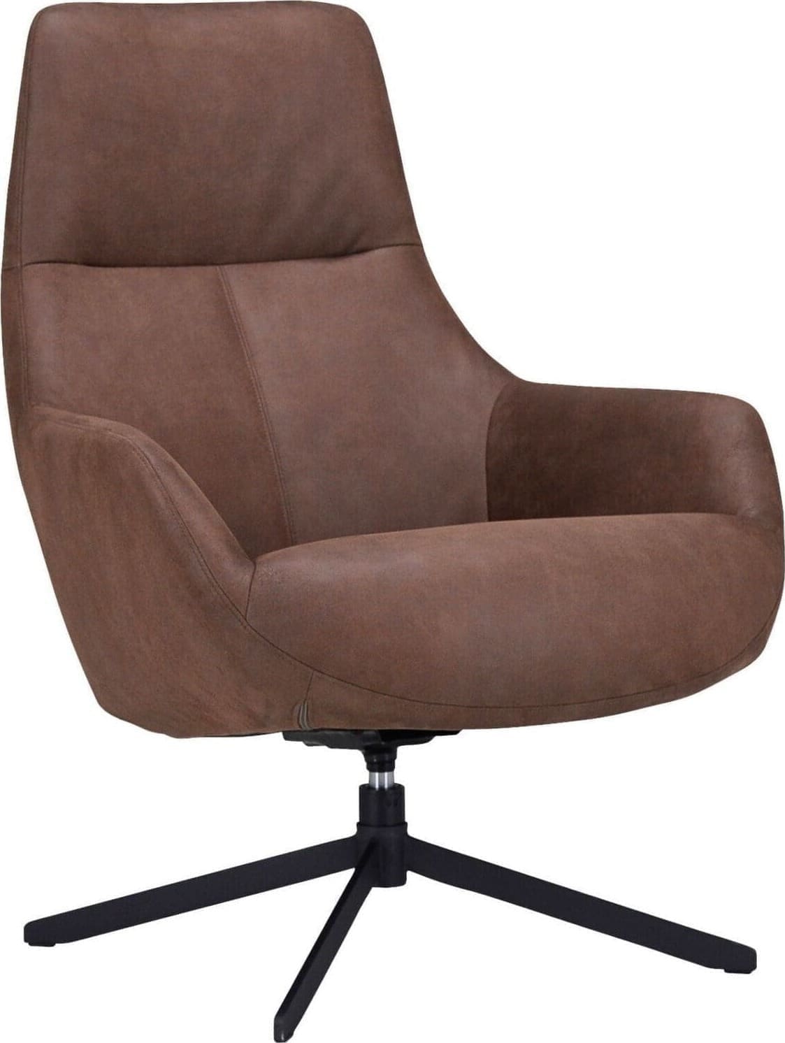 Pronto Wonen Draaifauteuil Vaneze microleder bruin Bruin Draaifauteuil