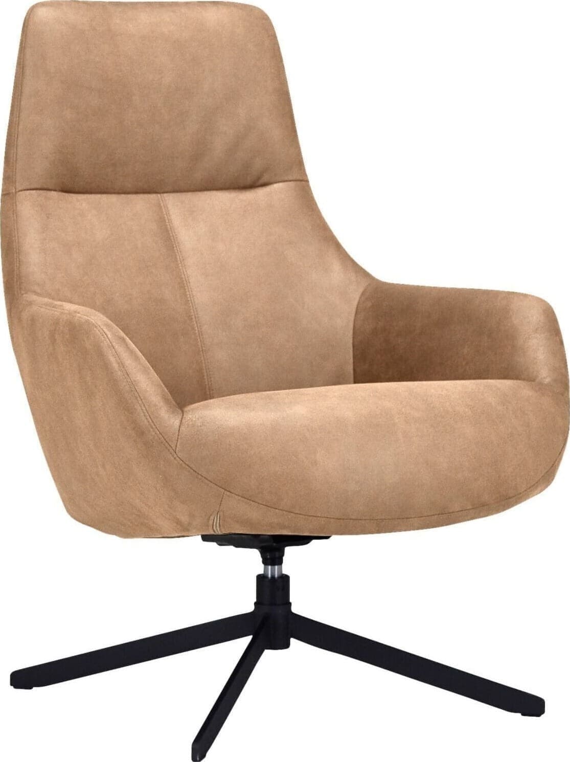Pronto Wonen Draaifauteuil Vaneze microleder lichtbruin Bruin Draaifauteuil