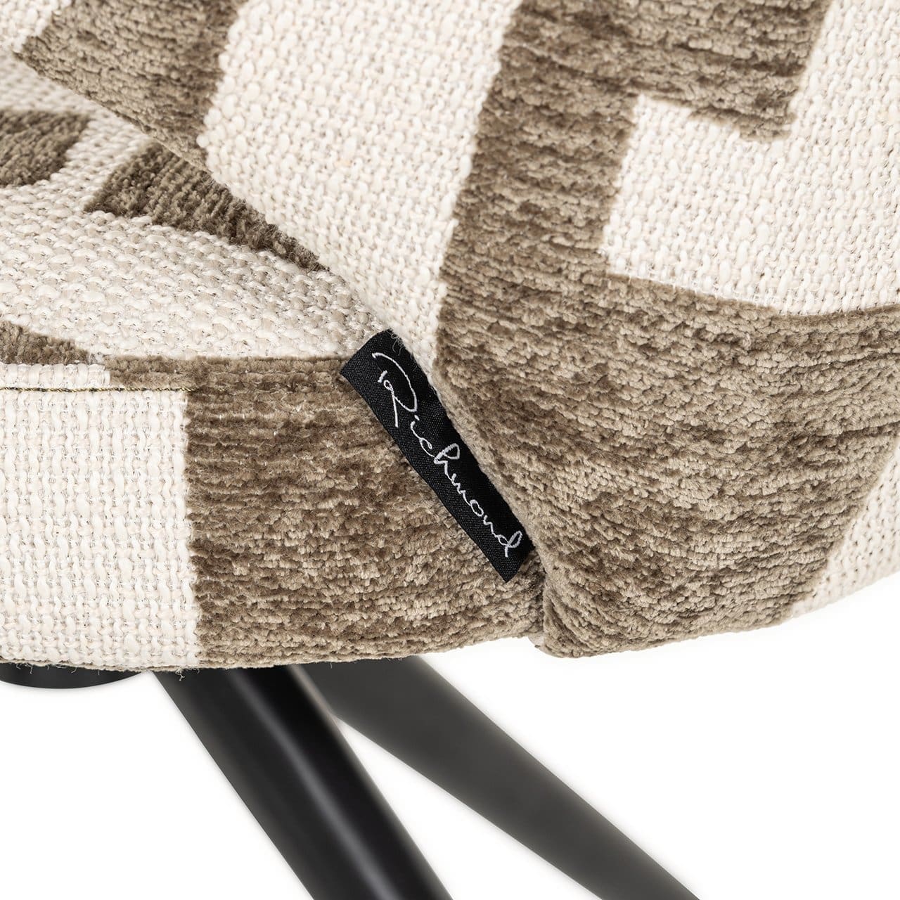Richmond Interiors Draaifauteuil Milly moss graffic Eetkamerstoel