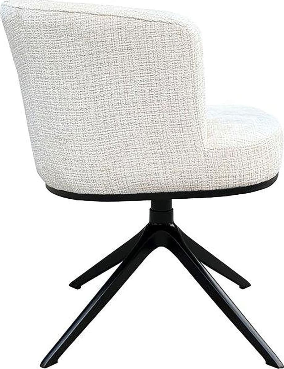 Richmond Interiors Draaistoel Cheyenne beige chenille Beige Eetkamerstoel