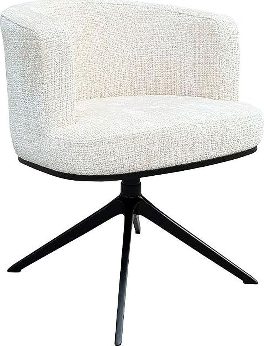 Richmond Interiors Draaistoel Cheyenne beige chenille Beige Eetkamerstoel