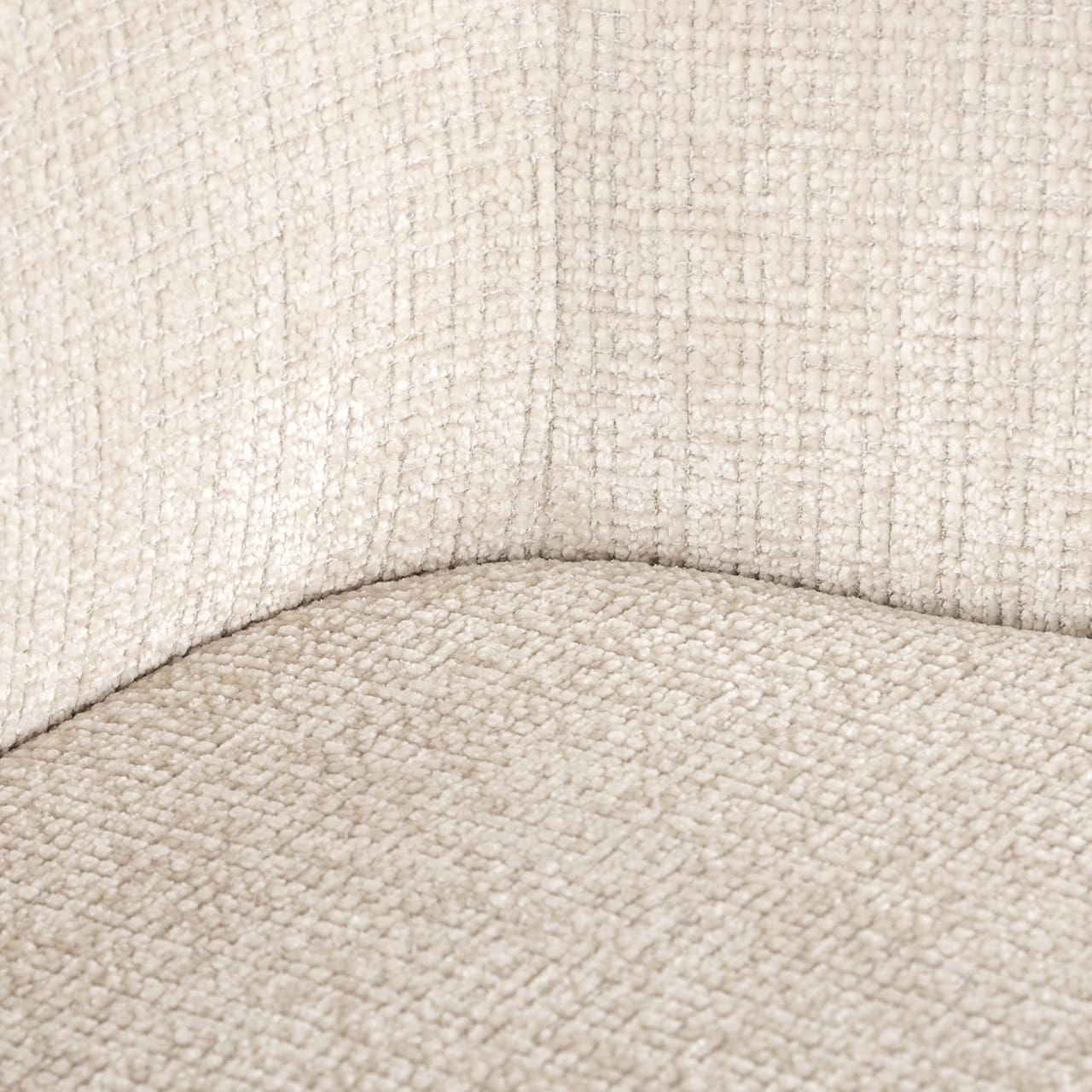 Richmond Interiors Draaistoel met arm Dakota beige chenille Beige Eetkamerstoel