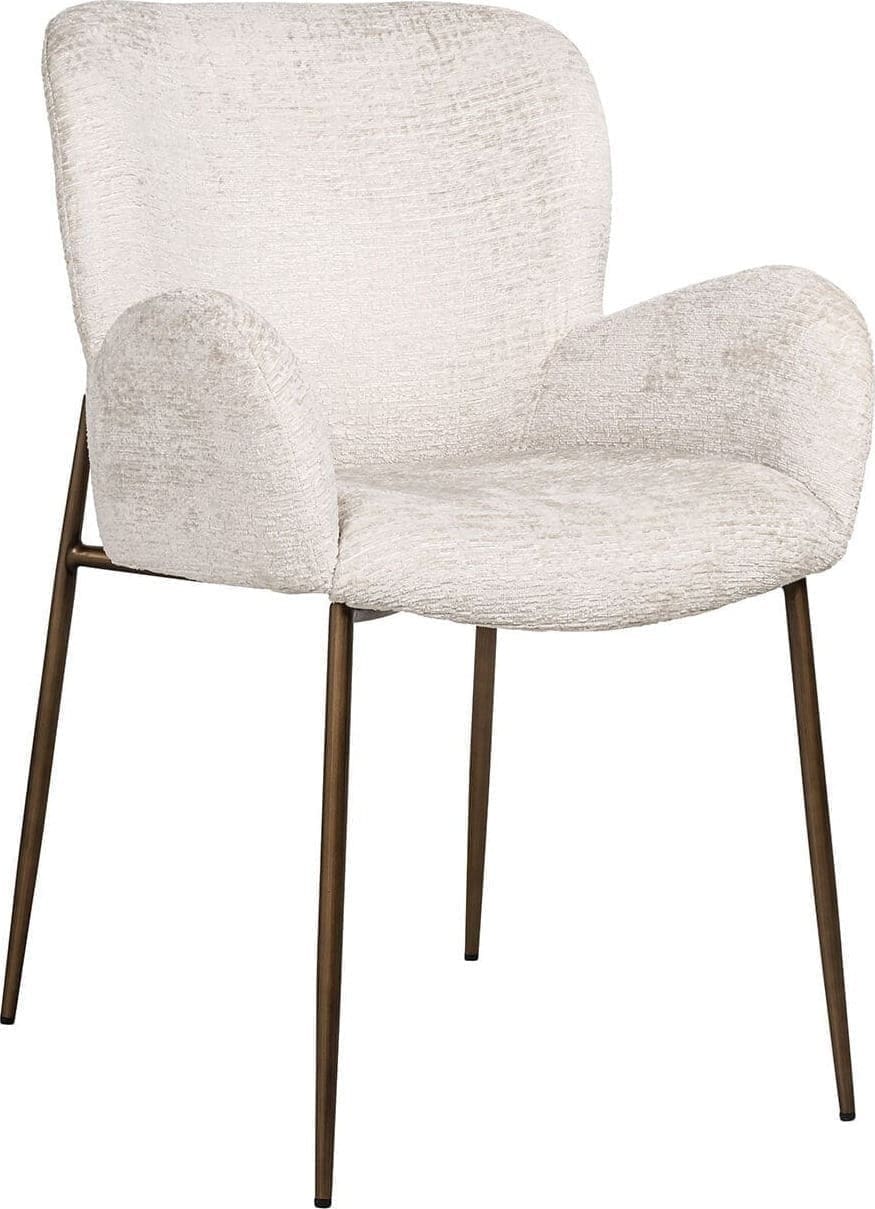 Richmond Interiors Stoel Amber cream fusion fire retardant Eetkamerstoel