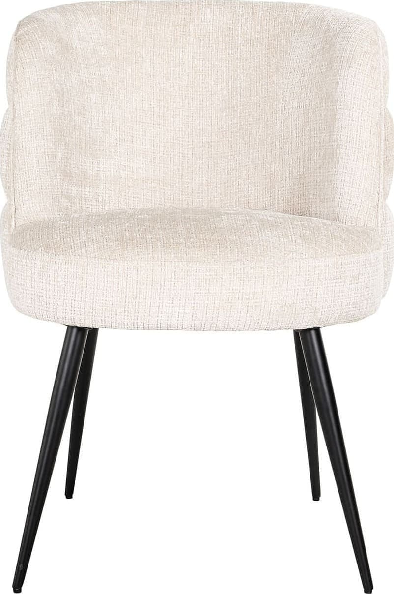 Richmond Interiors Stoel Stella beige chenille fire retardant Beige Eetkamerstoel