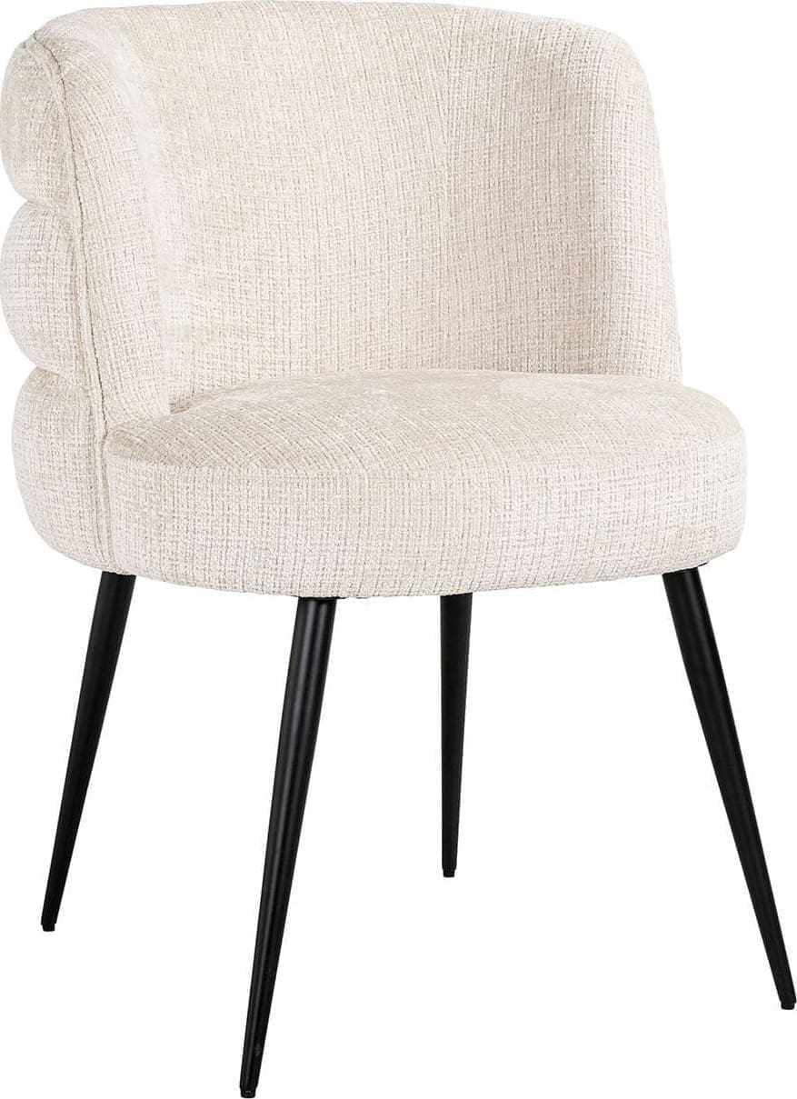 Richmond Interiors Stoel Stella beige chenille fire retardant Beige Eetkamerstoel