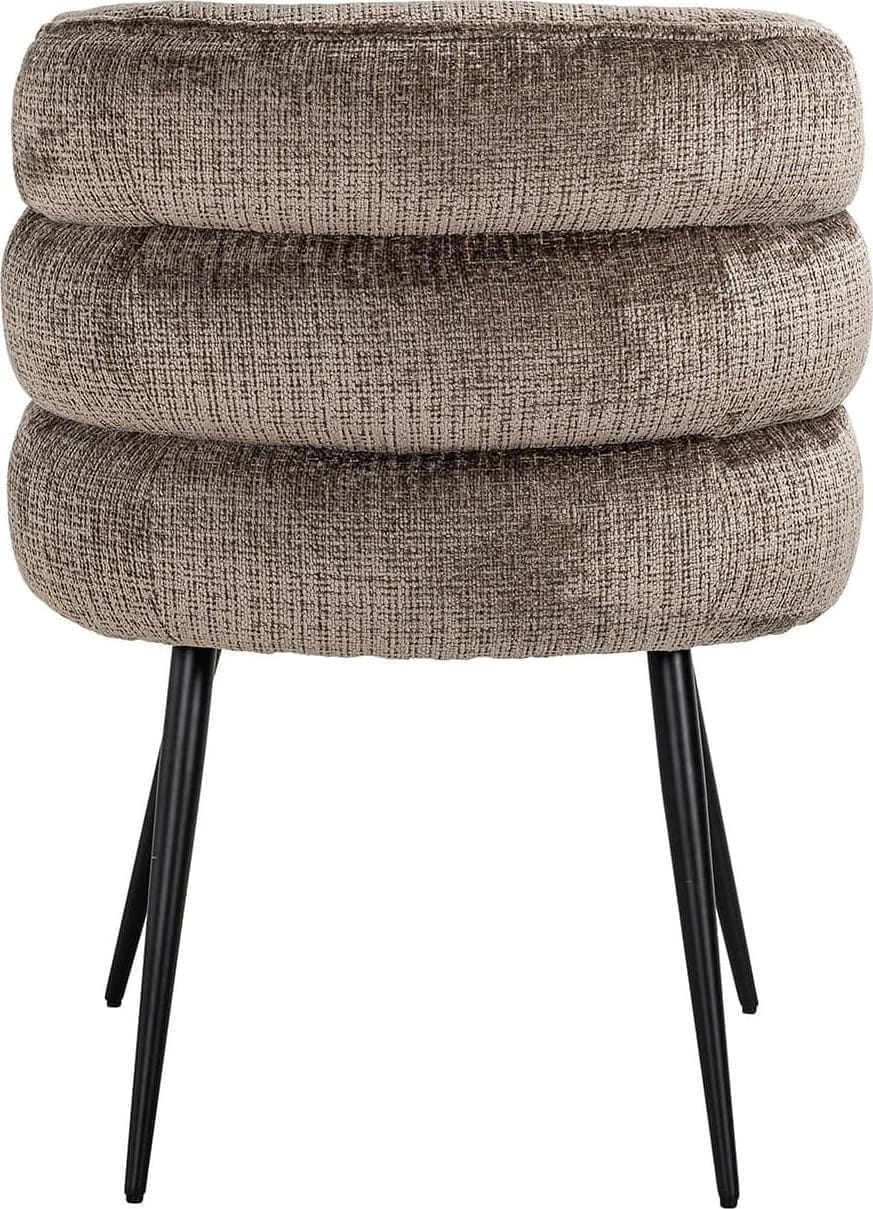 Richmond Interiors Stoel Stella stone chenille Taupe Eetkamerstoel