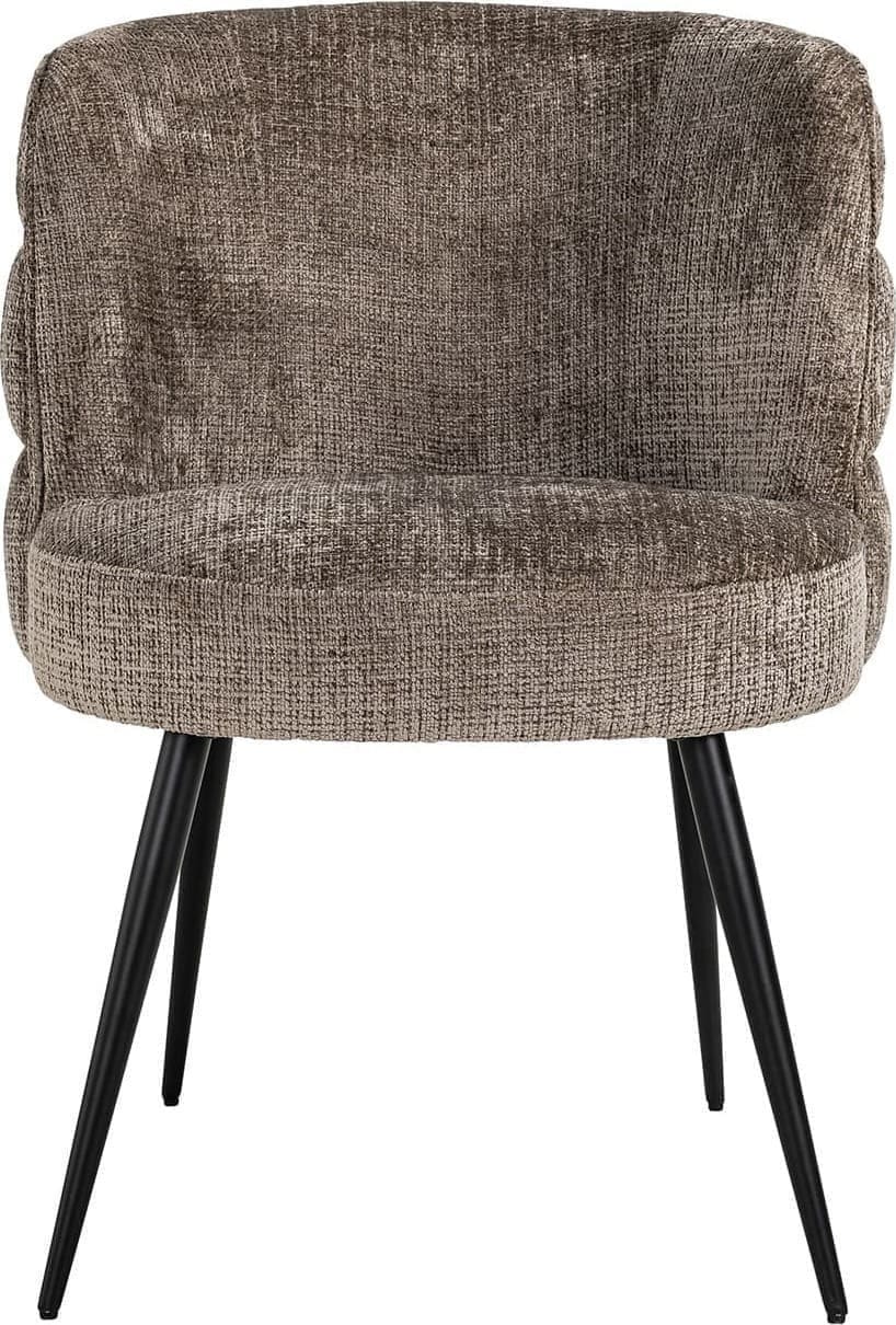 Richmond Interiors Stoel Stella stone chenille Taupe Eetkamerstoel