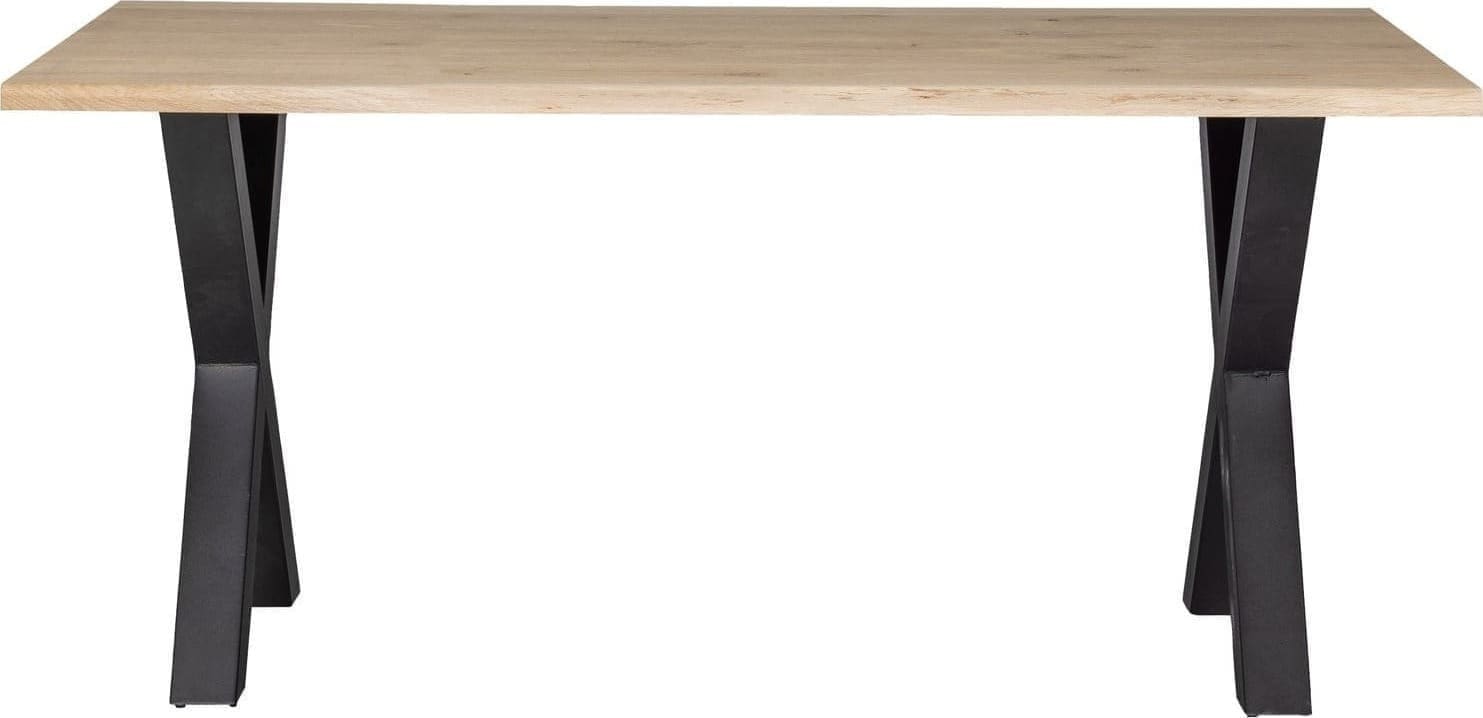 WOOOD Combi-Eettafel: boomstam eiken 180x90 & alkmaar poot Transparant Eettafel