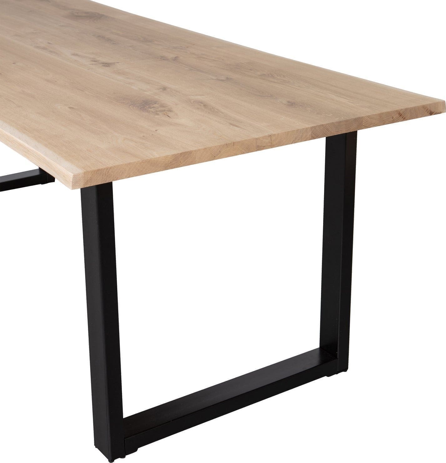 WOOOD Combi-Eettafel: boomstam eiken 180x90 & u-poot Transparant Eettafel