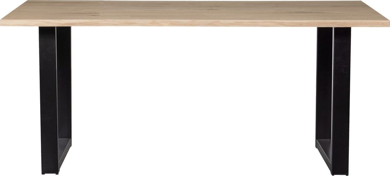 WOOOD Combi-Eettafel: boomstam eiken 180x90 & u-poot Transparant Eettafel