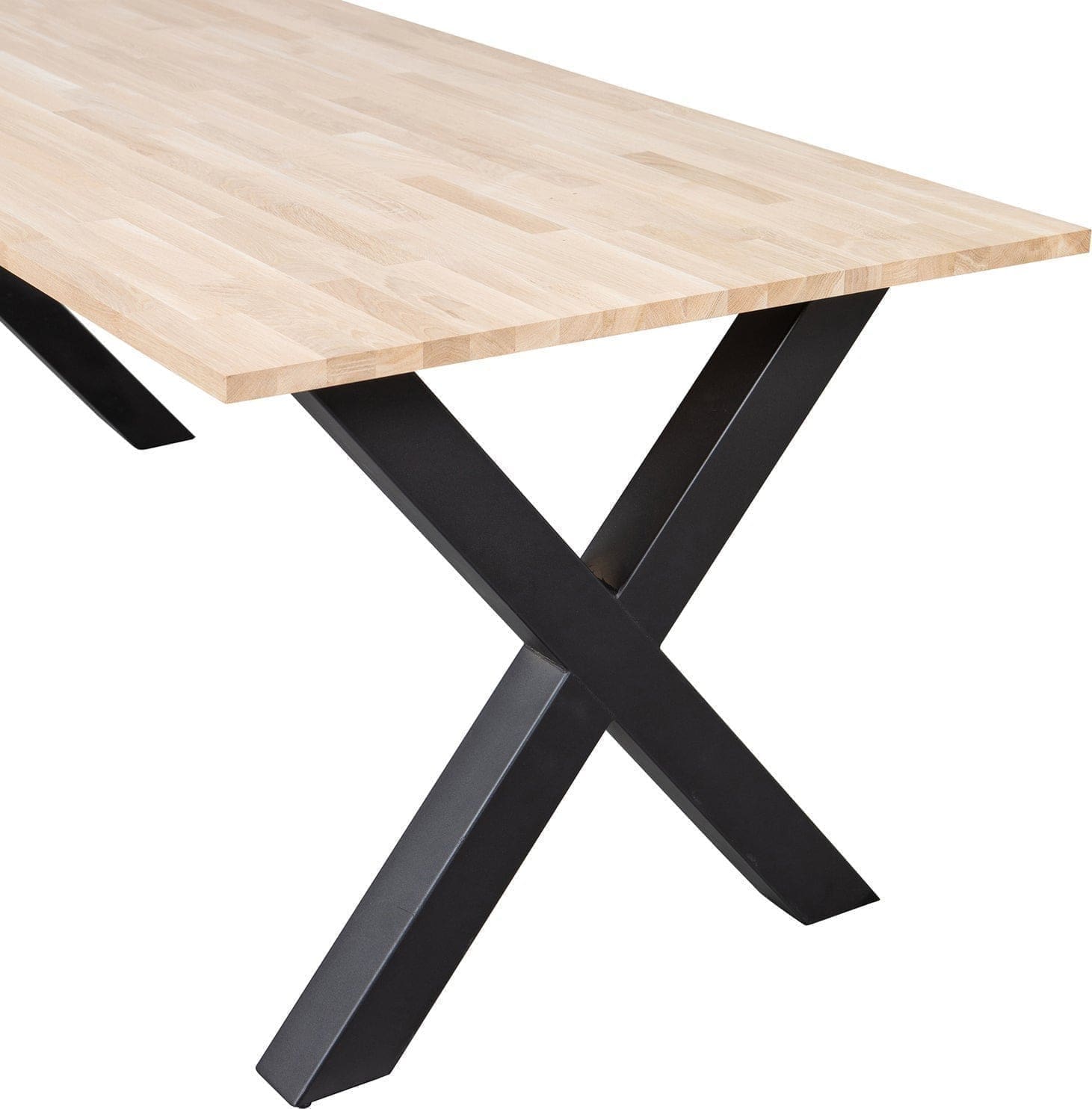 WOOOD Combi-Eettafel: eiken 200x90 & alkmaar poot Untreated Eettafel