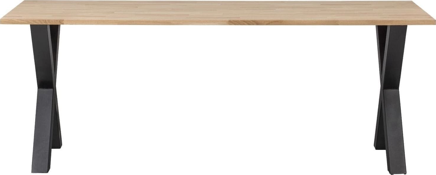 WOOOD Combi-Eettafel: eiken 220x90 & alkmaar poot Untreated Eettafel