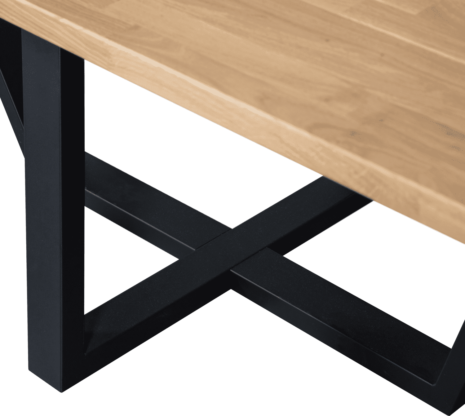 WOOOD Combi-Eettafel: xl tafelblad eiken 240x100 & drenthe poot Naturel Eettafel