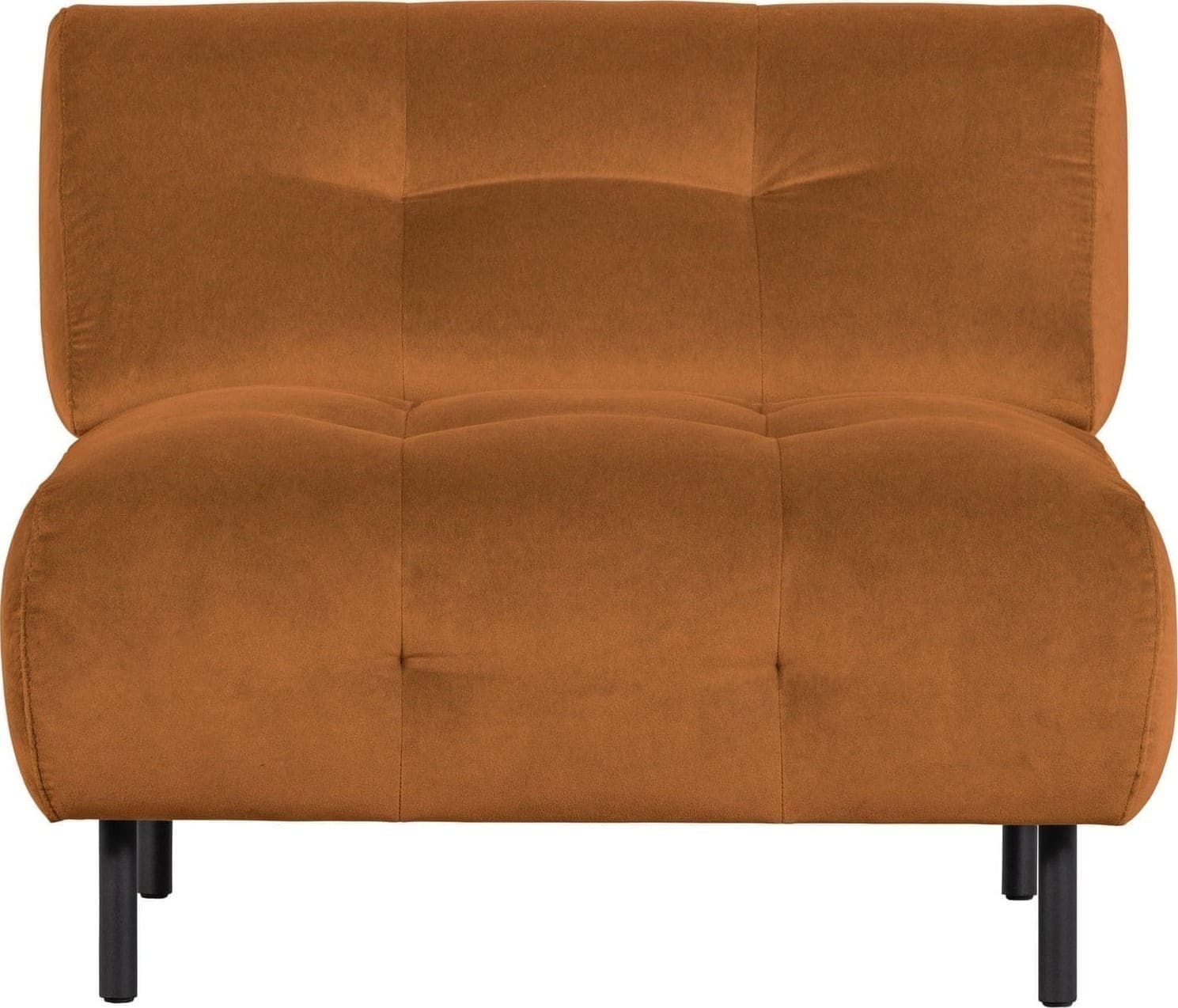 WOOOD Lloyd fauteuil gewassen fluweel cinnamon Cognac|Bruin Fauteuil