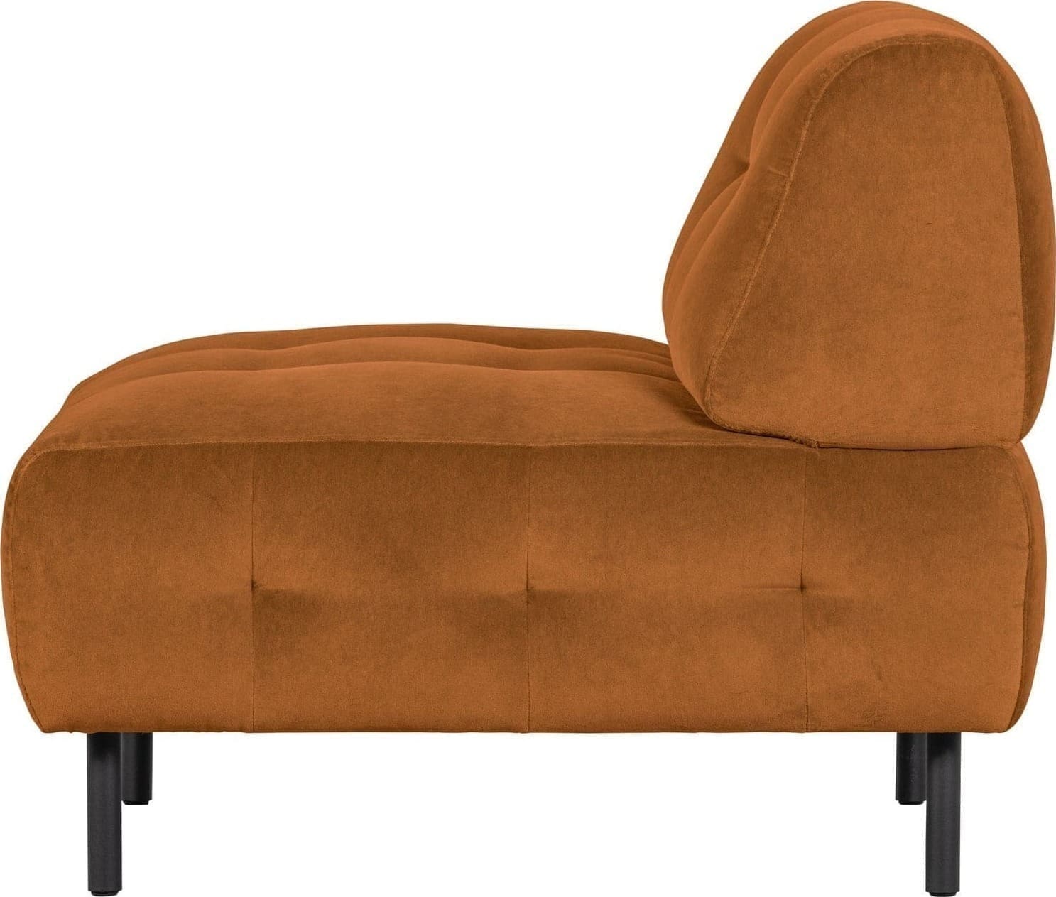WOOOD Lloyd fauteuil gewassen fluweel cinnamon Cognac|Bruin Fauteuil