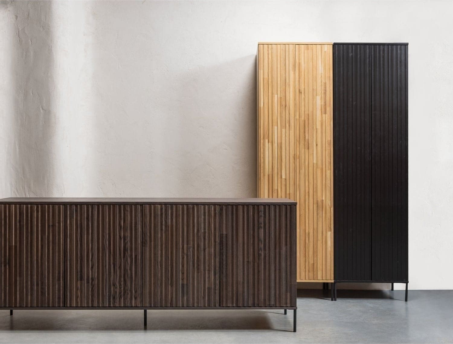 WOOOD New gravure dressoir 200cm essen fineer espresso Bruin Dressoir|Kast