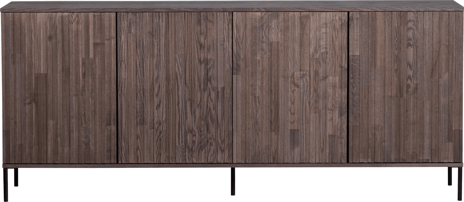 WOOOD New gravure dressoir 200cm essen fineer espresso Bruin Dressoir|Kast