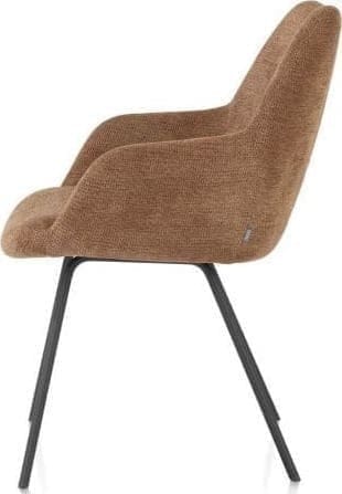 Xooon Odin armstoel - graphiet frame - stof Vada ivoor / mosgroen / koper - koper Koper Armstoel