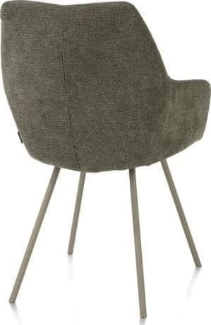 Xooon Odin armstoel - metalen frame RAL 7034 - grijs-groen - stof Vada mosgroen Armstoel
