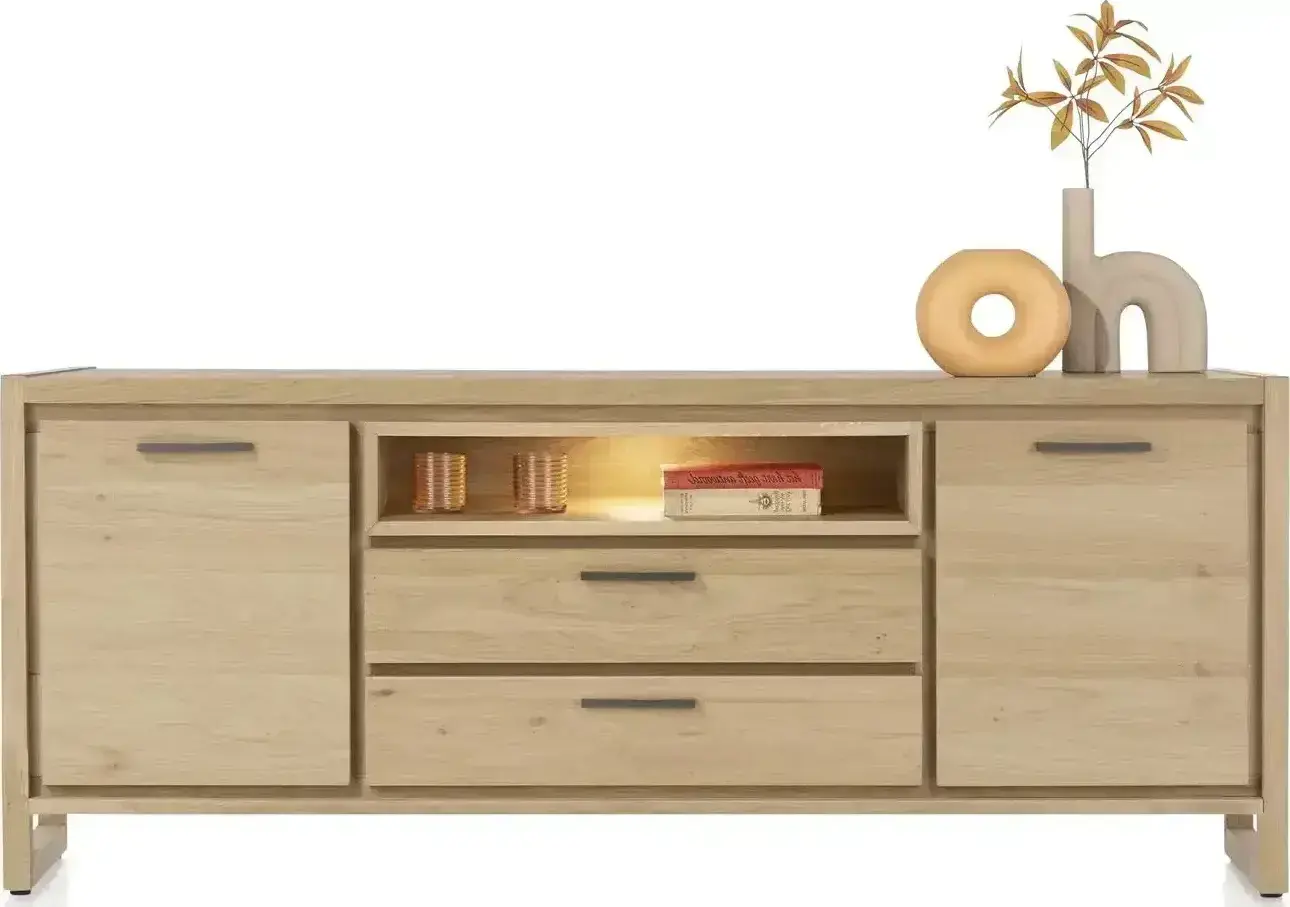 Henders & Hazel Nystead dressoir 180 cm. - 2-deuren + 2-laden + 1-niche (+ LED) Dressoir