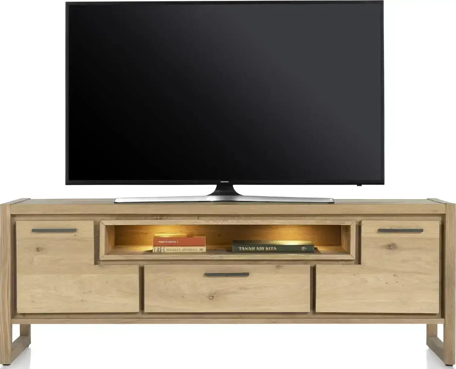 Henders & Hazel Nystead lowboard 170 cm. - 2-deuren + 1-lade + 1-niche (+ LED) Tv-meubel|Tv-dressoir
