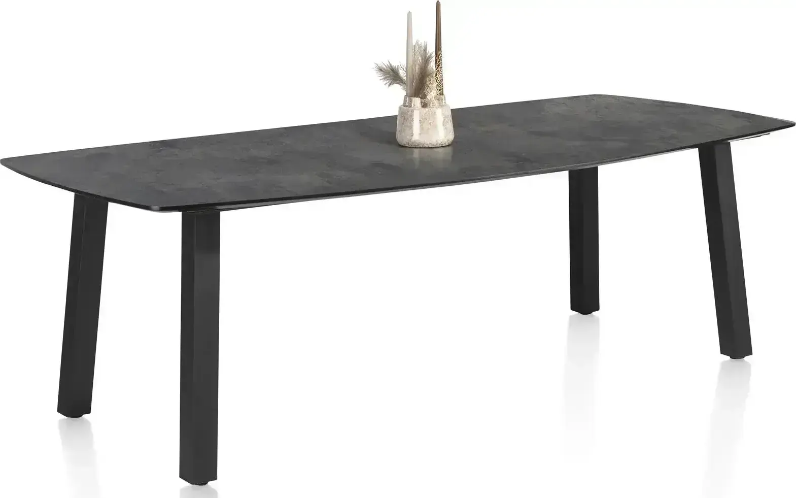 Palace eetkamertafel 270x115 cm - 4-poten - antraciet