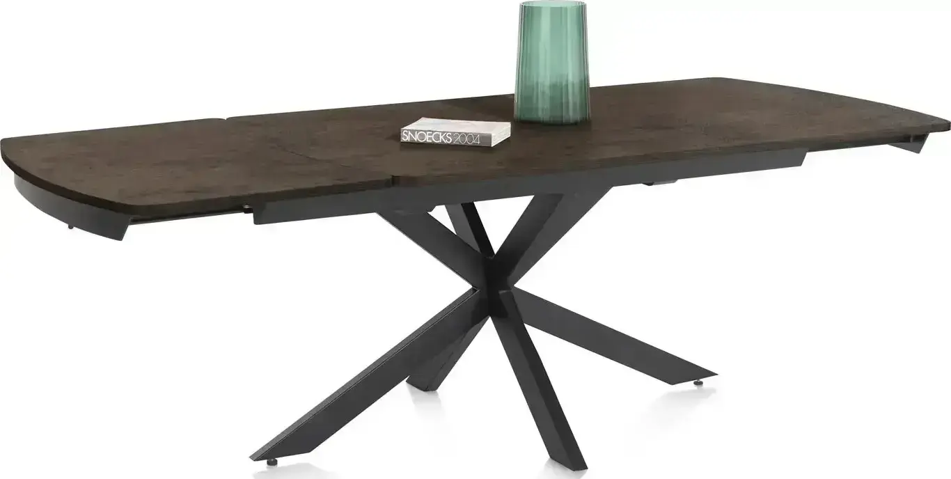 Henders & Hazel Pavalon uitschuiftafel 140 (+ 50) x 100 cm - roest Bruin|Oranje Eettafel