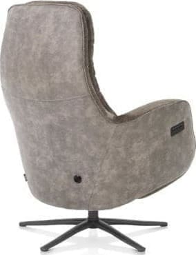 Henders & Hazel Felino relaxfauteuil 2-m. -manuele hoofdsteun + incl.accu -poot graphiet -Livigno bruin/Oregon lava Bruin Fauteuil