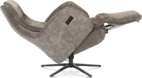 Henders & Hazel Felino relaxfauteuil 2-m. - manuele hoofdsteun - poot graphiet - Livigno bruin/Oregon lava Bruin Fauteuil