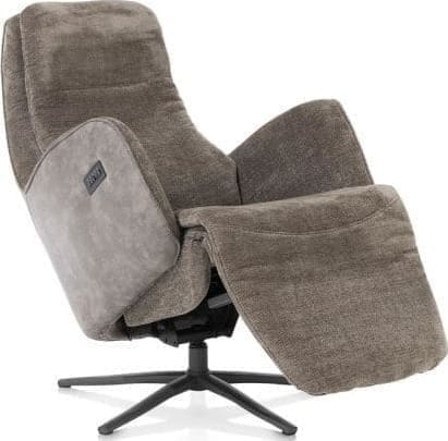 Henders & Hazel Felino relaxfauteuil 2-m. - manuele hoofdsteun - poot graphiet - Livigno bruin/Oregon lava Bruin Fauteuil