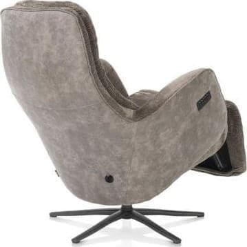 Henders & Hazel Felino relaxfauteuil 2-m. - manuele hoofdsteun - poot graphiet - Livigno bruin/Oregon lava Bruin Fauteuil