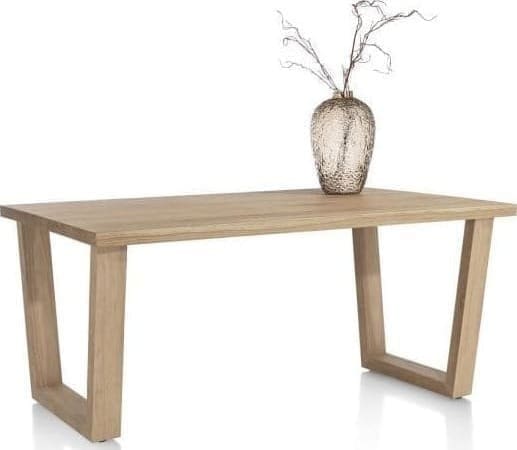 Henders & Hazel Nyborg eetkamertafel 150 x 100 cm - rechte zijkant - V-poot hout Eettafel